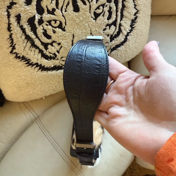 Versace Jeans Couture Faux Tiger Fur Shoulder Bag - Picture 13 of 16